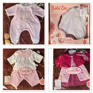 Four Corolle Bébé 14” Baby Doll Outfits